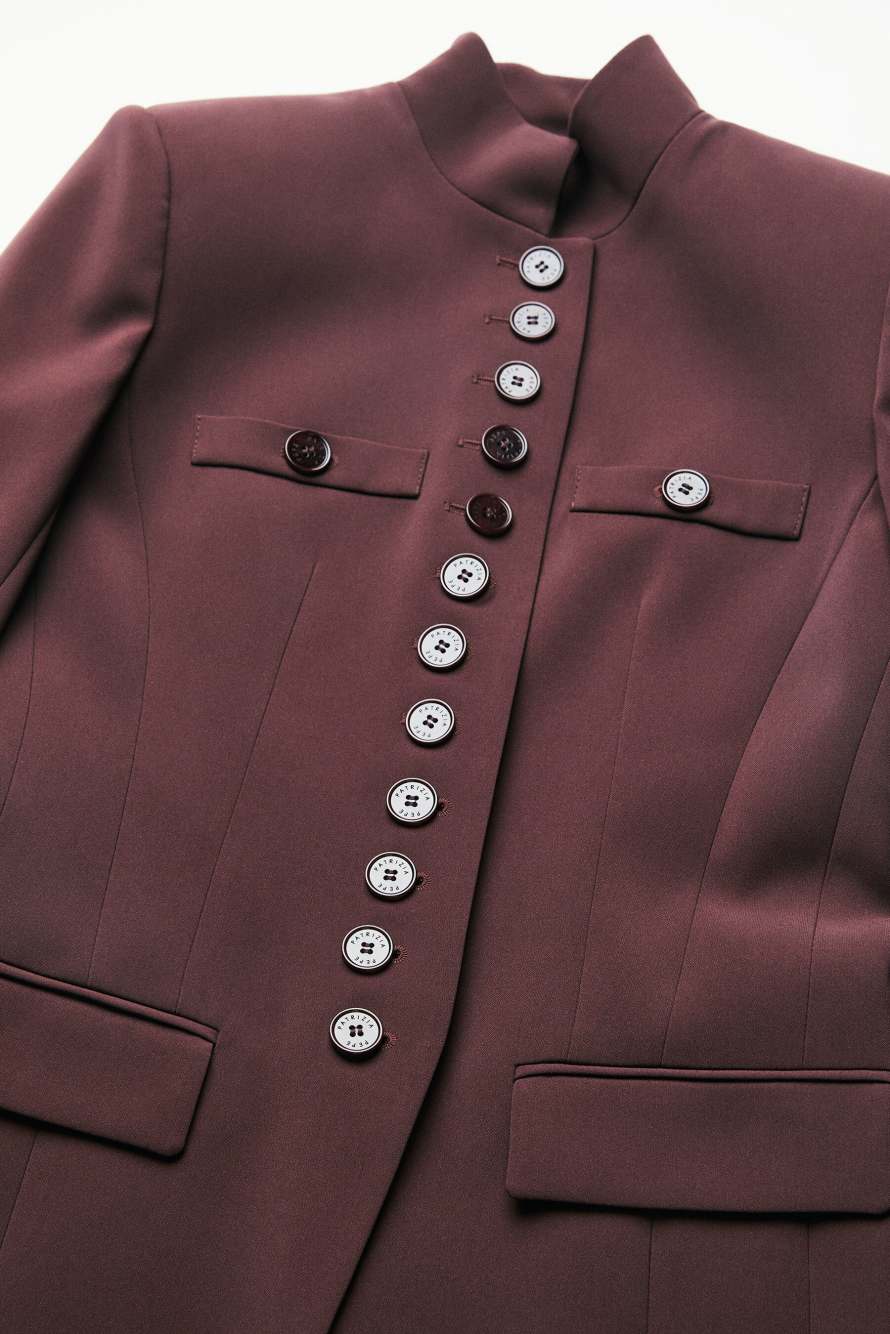 Radical Rose Officier jacket, Brown, Patrizia Pepe