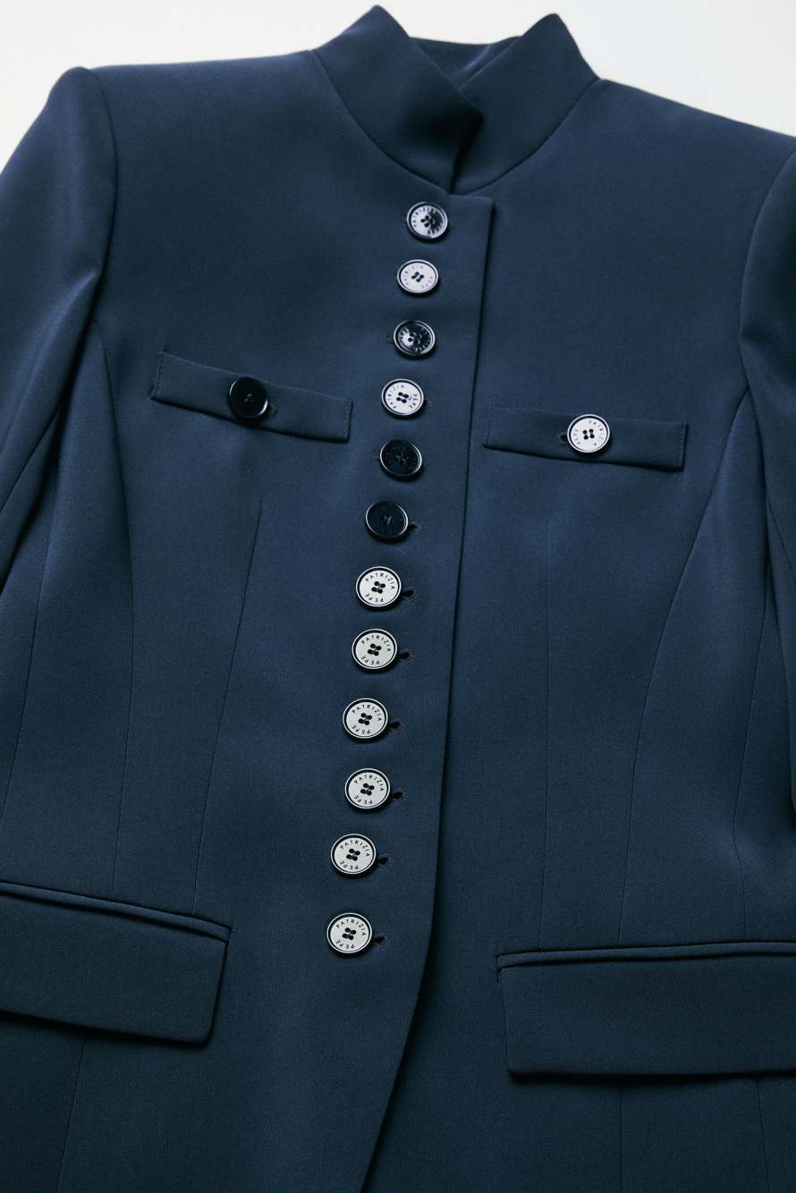 Radical Rose Officier jacket, Blue, Patrizia Pepe