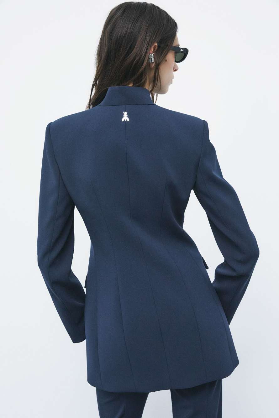 Radical Rose Officier jacket, Blue, Patrizia Pepe