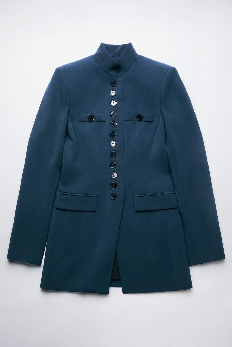 Radical Rose Officier jacket, Blue, Patrizia Pepe