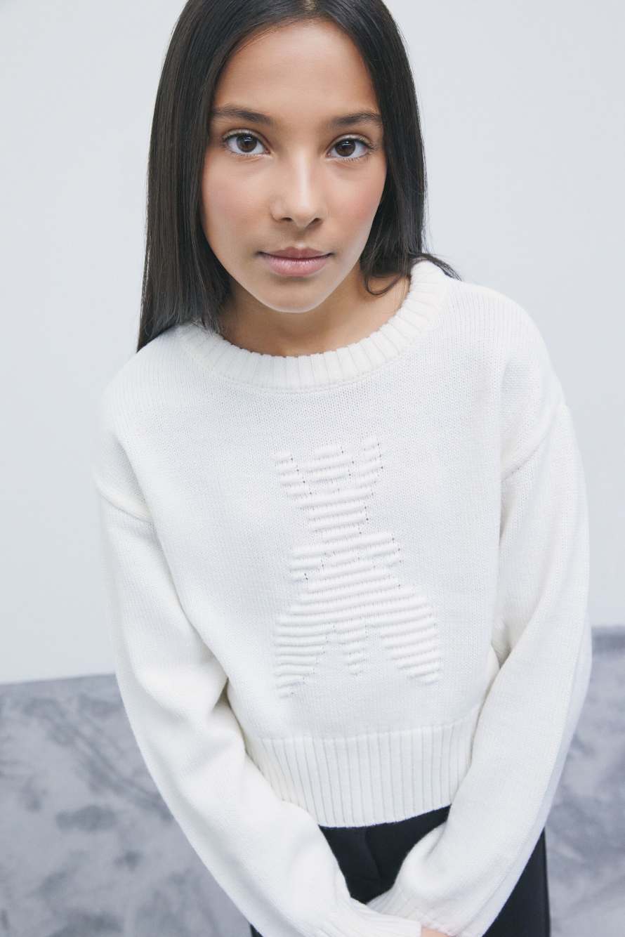 Wool-blend Fly jumper, White, Patrizia Pepe