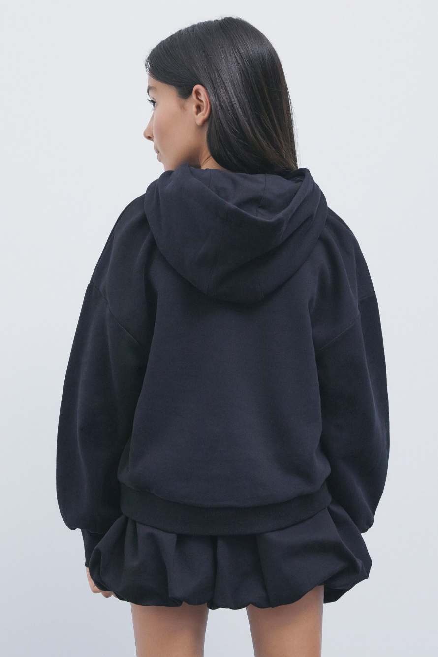 Cotton hoodie, Black, Patrizia Pepe