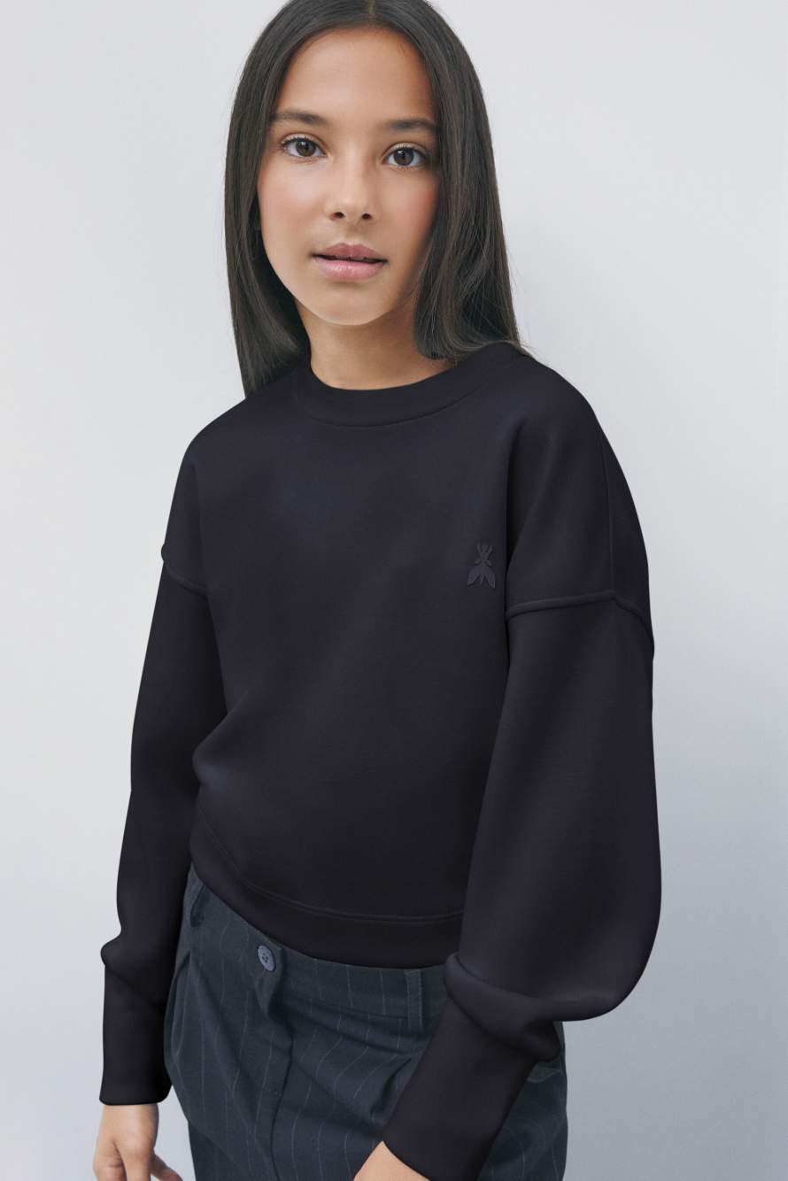 Technical jersey sweatshirt, Black, Patrizia Pepe