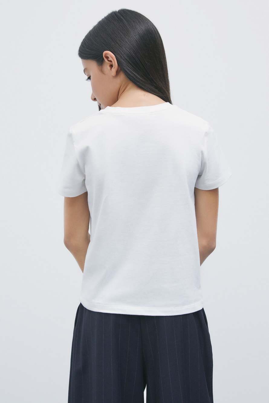 Cotton T-shirt, White, Patrizia Pepe