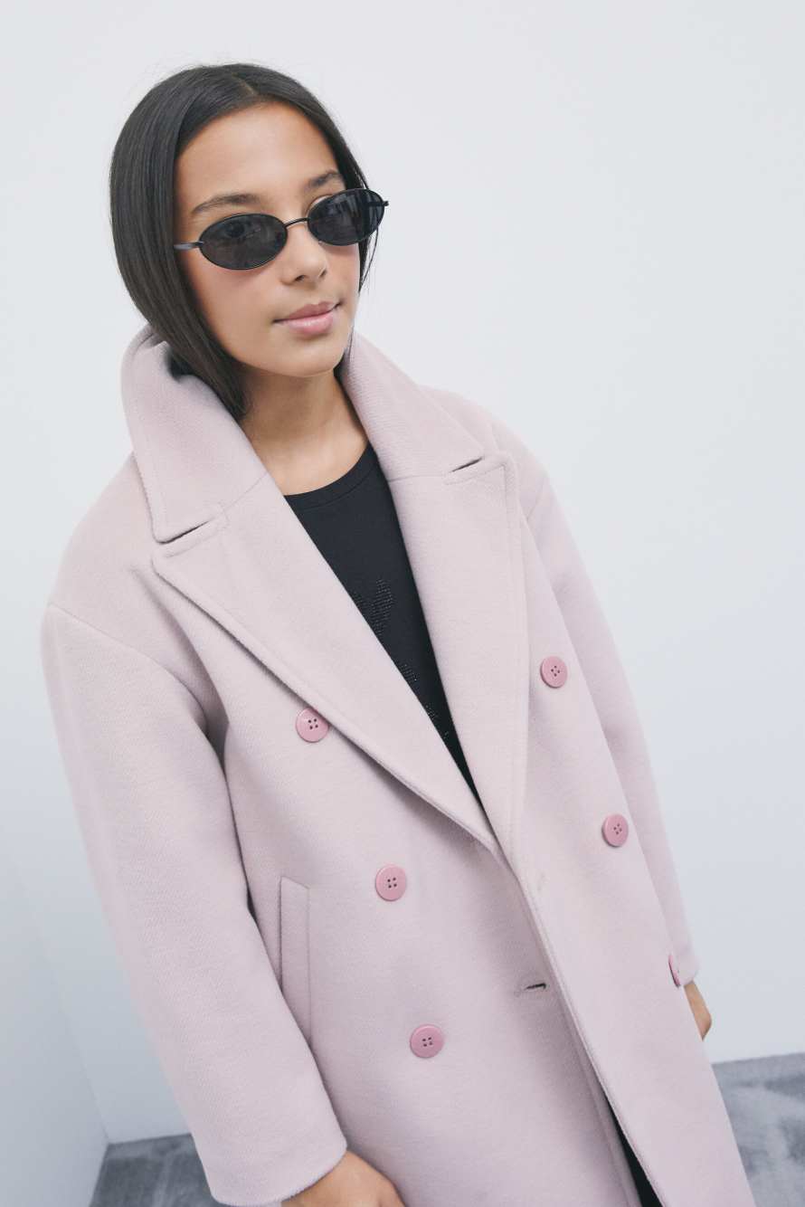 Oversized wool-blend coat, Pink, Patrizia Pepe