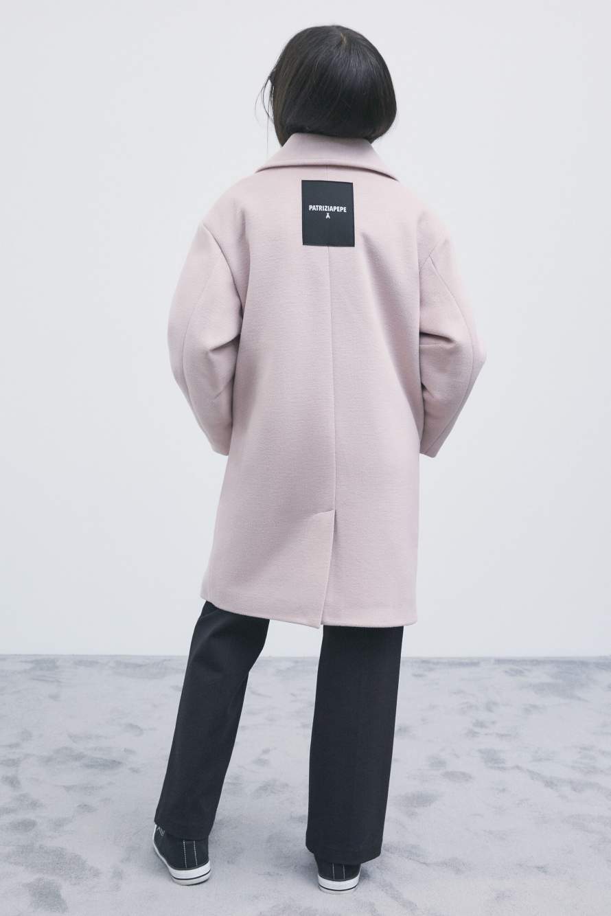 Oversized wool-blend coat, Pink, Patrizia Pepe