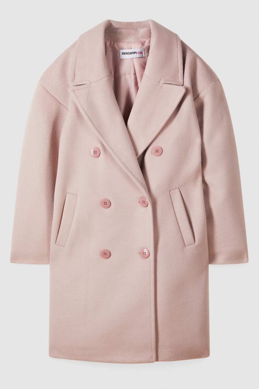 Oversized wool-blend coat, Pink, Patrizia Pepe