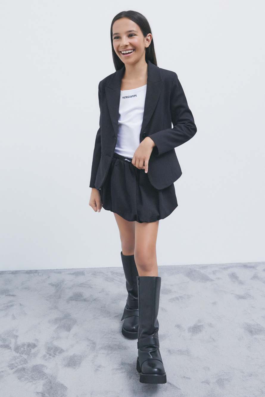 Bubble skort, Black, Patrizia Pepe