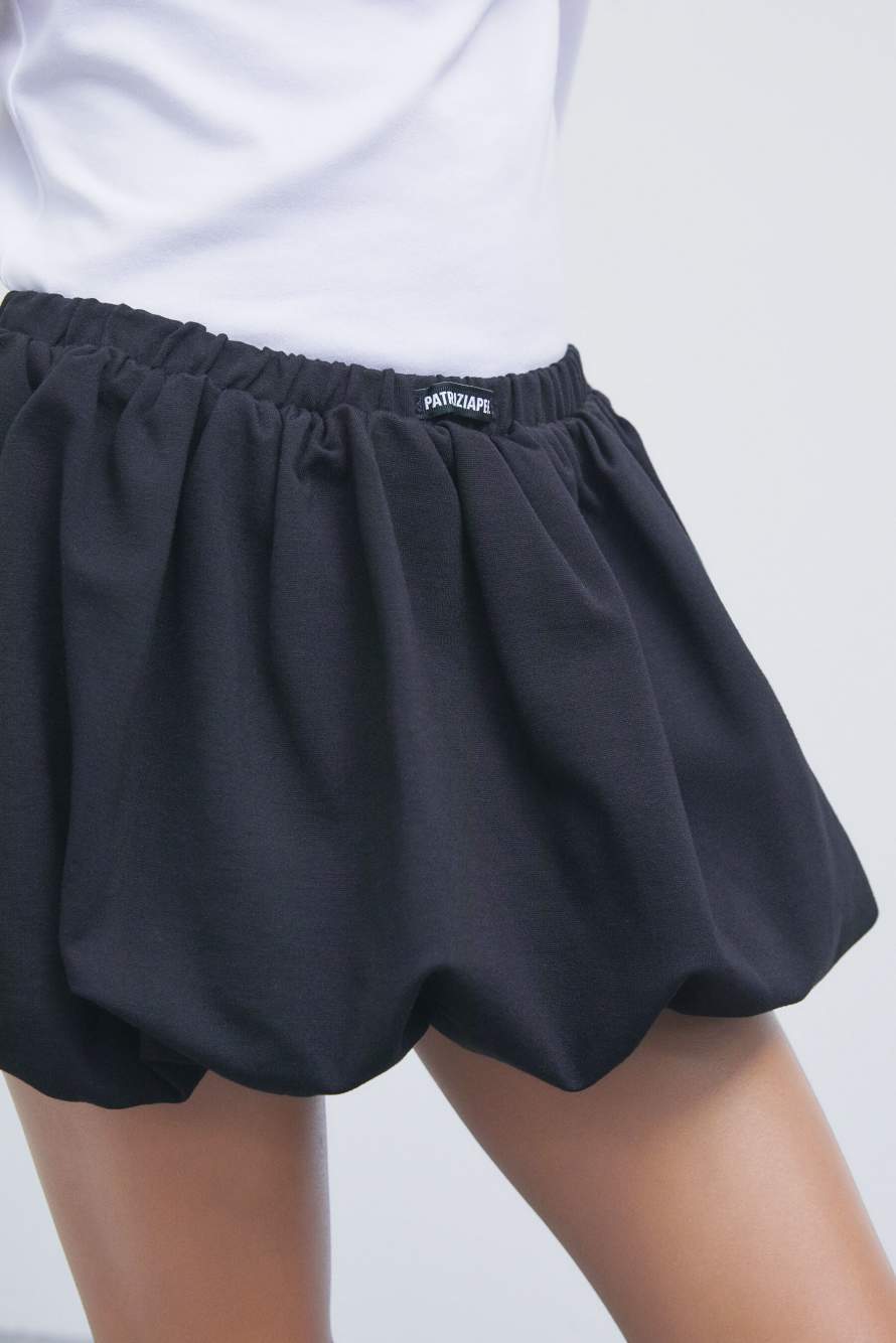 Bubble skort, Black, Patrizia Pepe