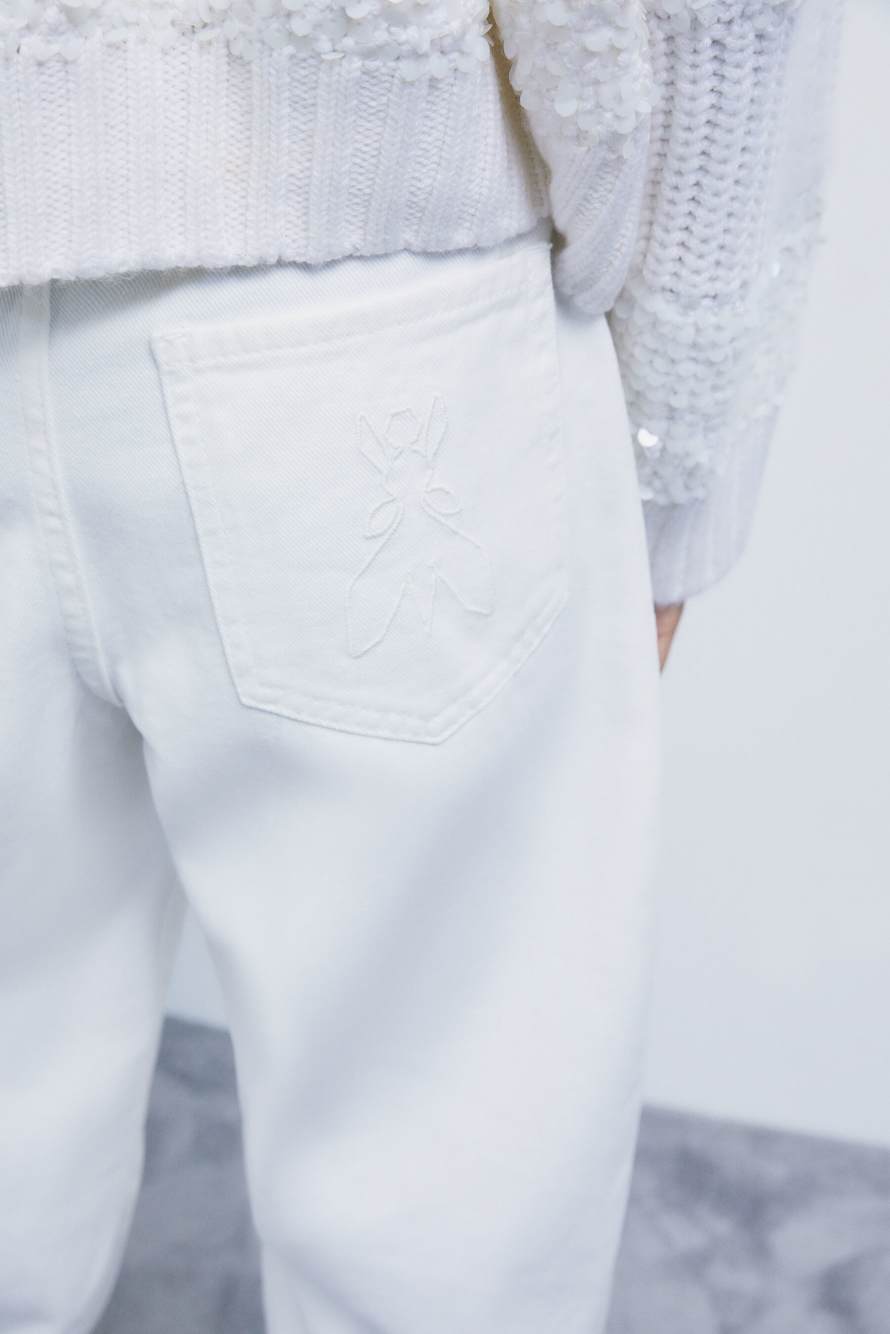 Cotton balloon jeans, White, Patrizia Pepe