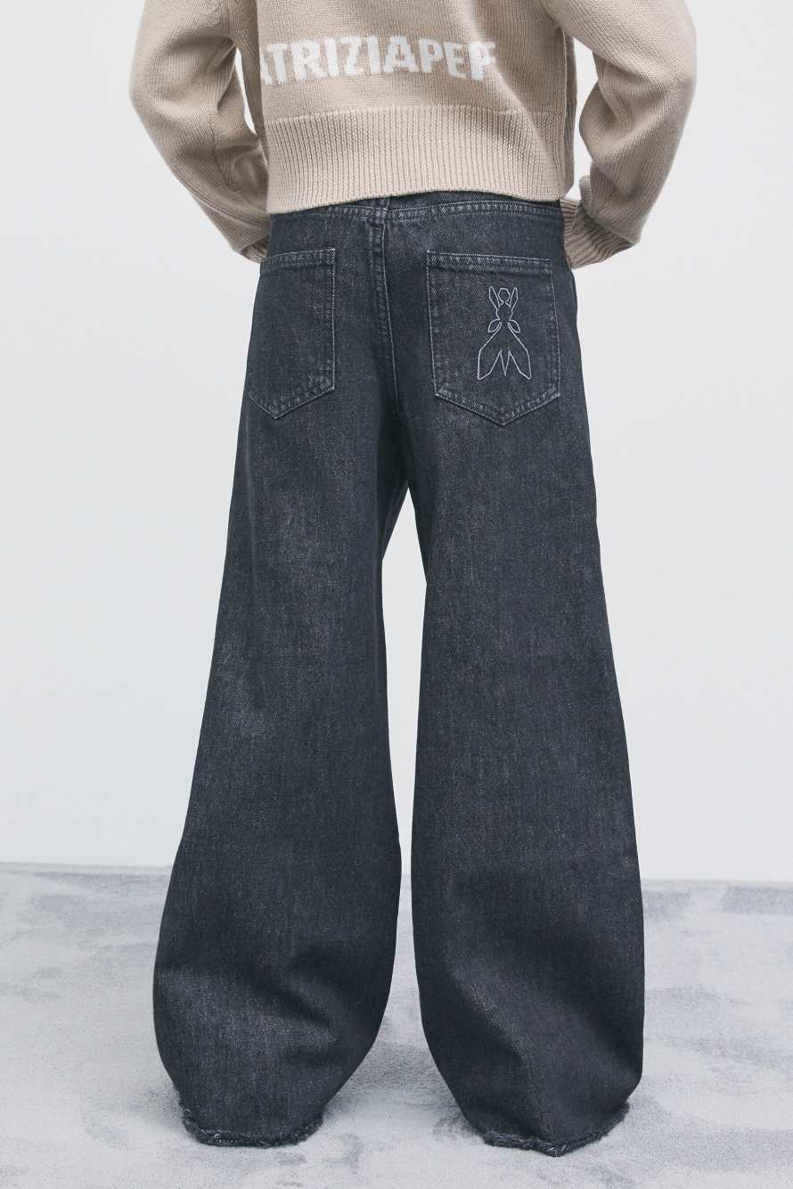 Wide-leg jeans, Black, Patrizia Pepe