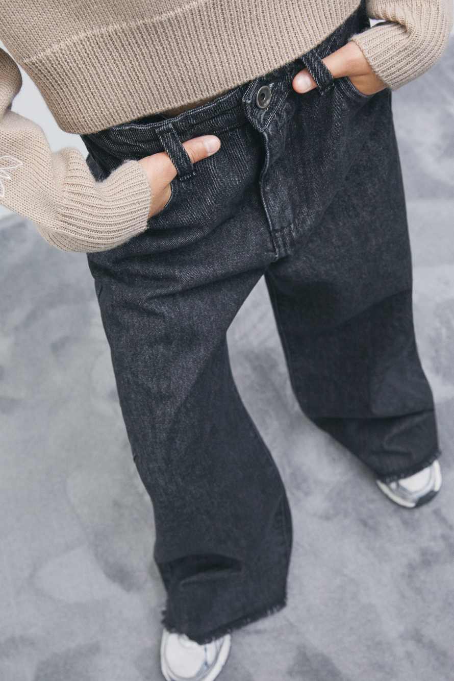 Wide-leg jeans, Black, Patrizia Pepe