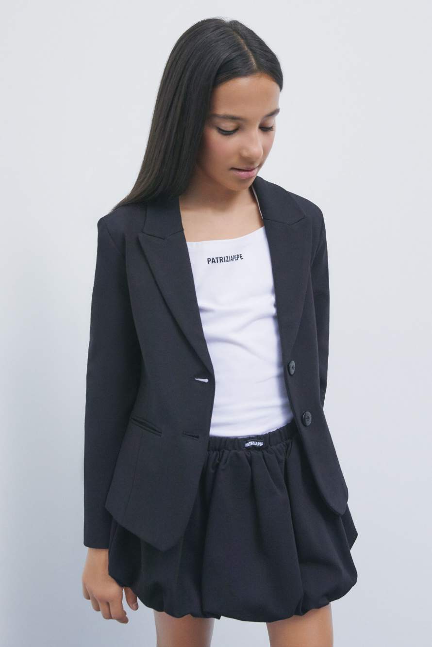 Technical fabric blazer, Black, Patrizia Pepe