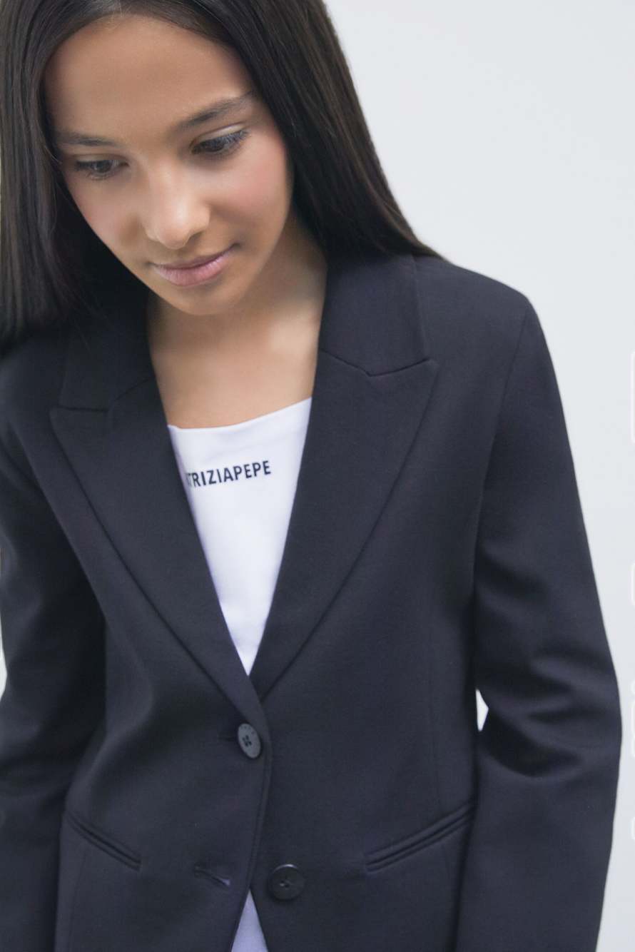 Technical fabric blazer, Black, Patrizia Pepe