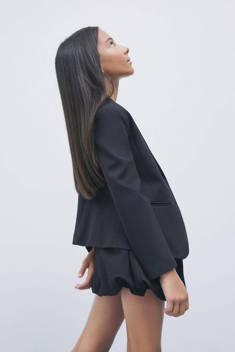 Technical fabric blazer, Black, Patrizia Pepe