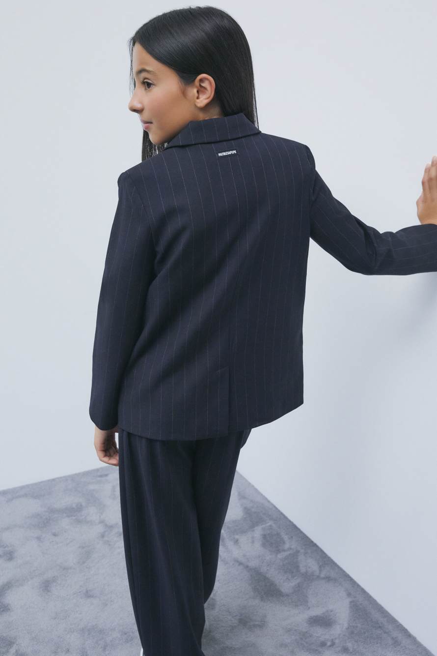 Pinstripe blazer, Blue/Fuchsia, Patrizia Pepe