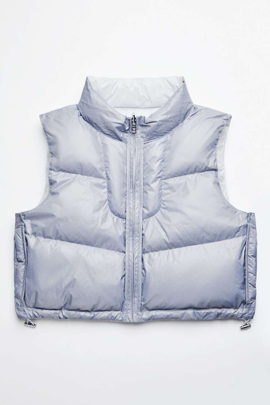 Reversible padded vest, Grey, Patrizia Pepe