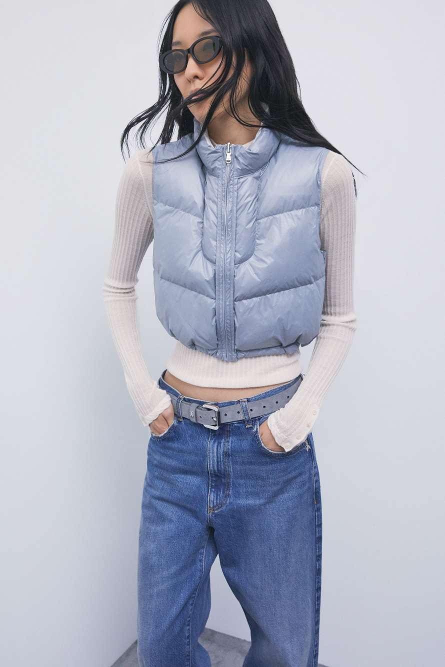 Reversible padded vest, Grey, Patrizia Pepe
