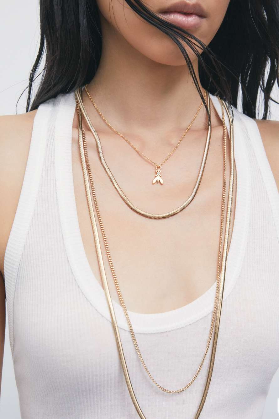 Micro Fly rhinestone necklace, Gold, Patrizia Pepe