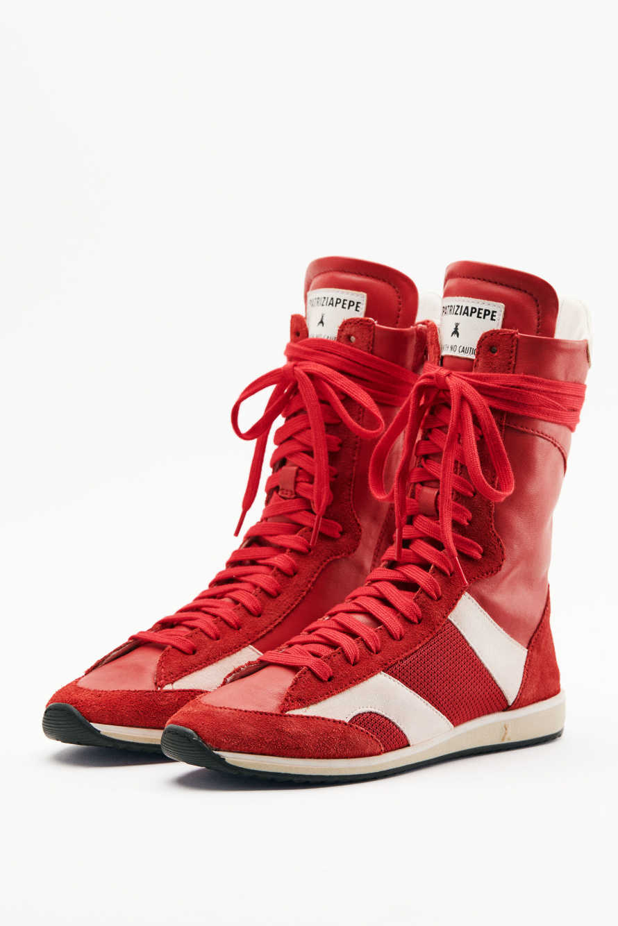 Racing SKIN '93 Sneakers, Red/White, Patrizia Pepe