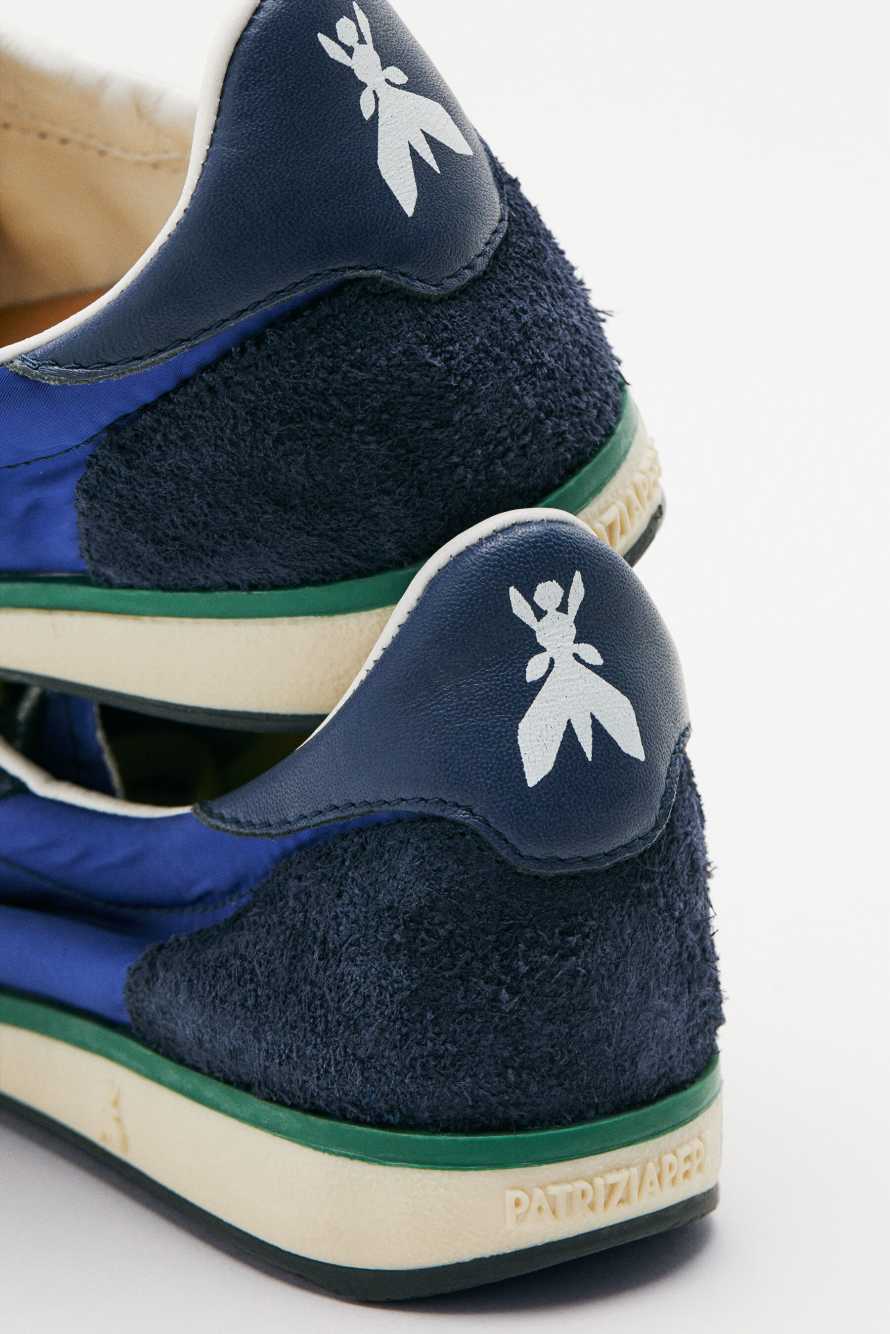 Running SKIN sneakers in nylon and suede, Blue/Purple, Patrizia Pepe