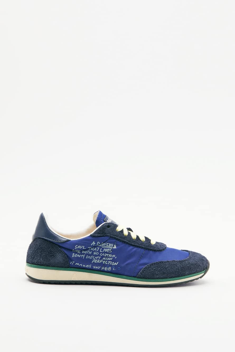 Running SKIN sneakers in nylon and suede, Blue/Purple, Patrizia Pepe
