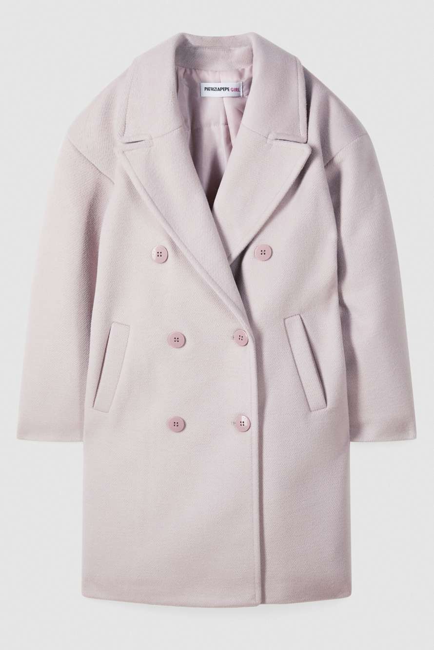 Oversized wool-blend coat, Pink, Patrizia Pepe