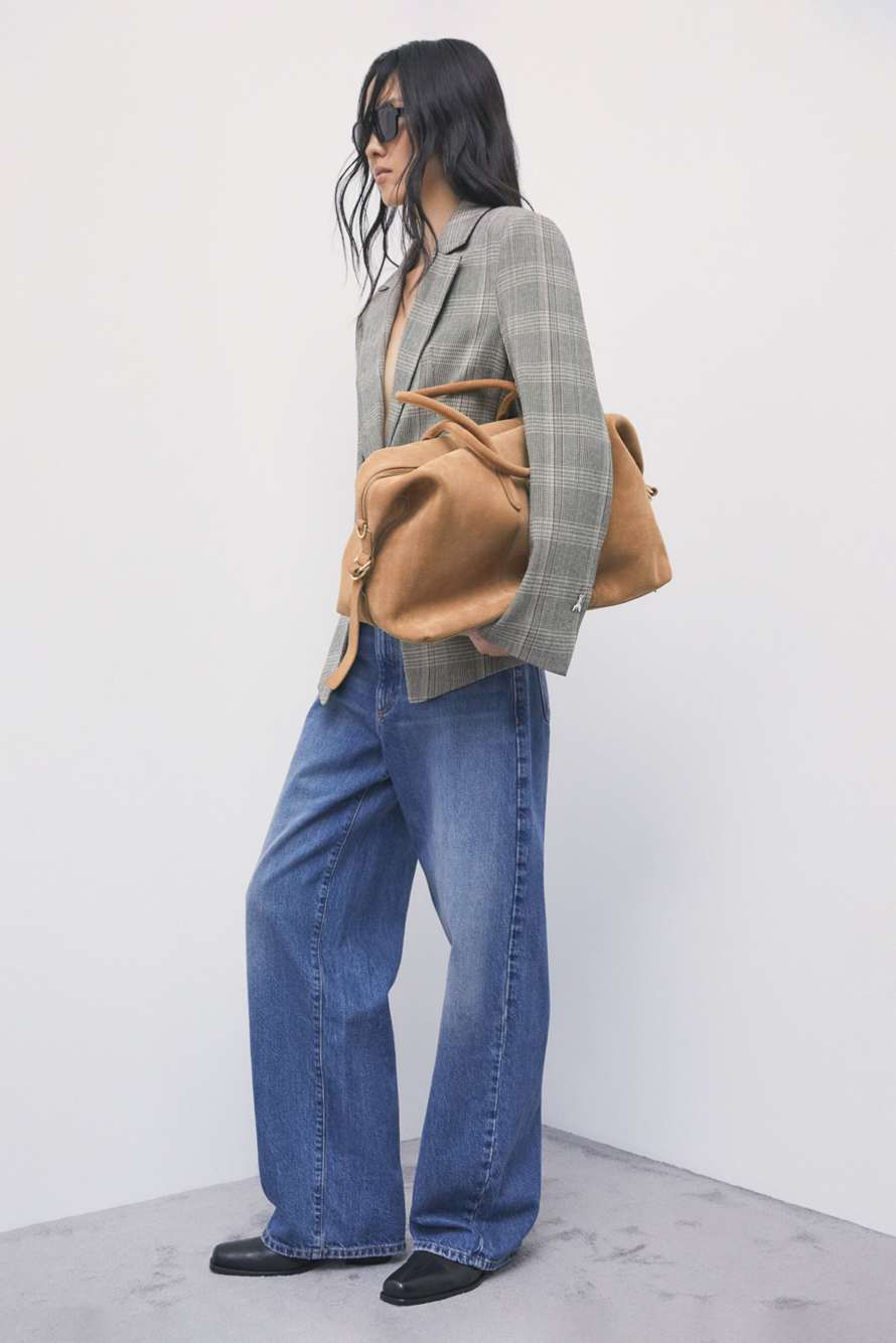 New Business large suede top handle bag, Beige, Patrizia Pepe