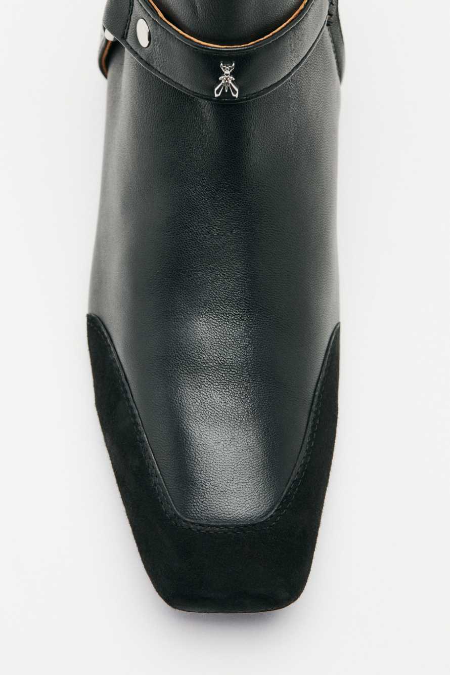 Bottines My SKIN en nappa, Noir/Argent, Patrizia Pepe