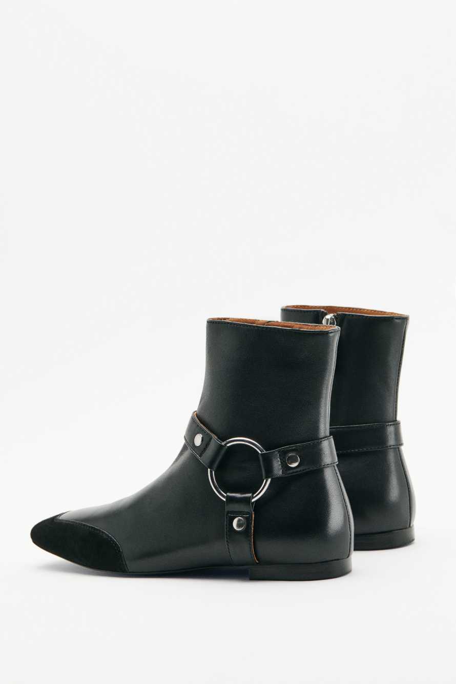 Bottines My SKIN en nappa, Noir/Argent, Patrizia Pepe