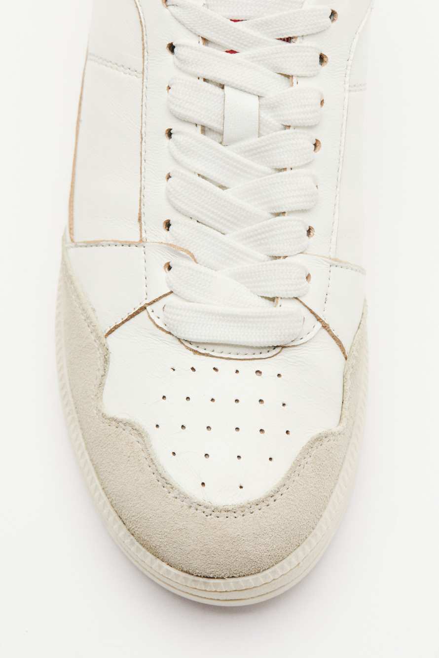 Fly '93 sneakers with suede details, White/Red, Patrizia Pepe