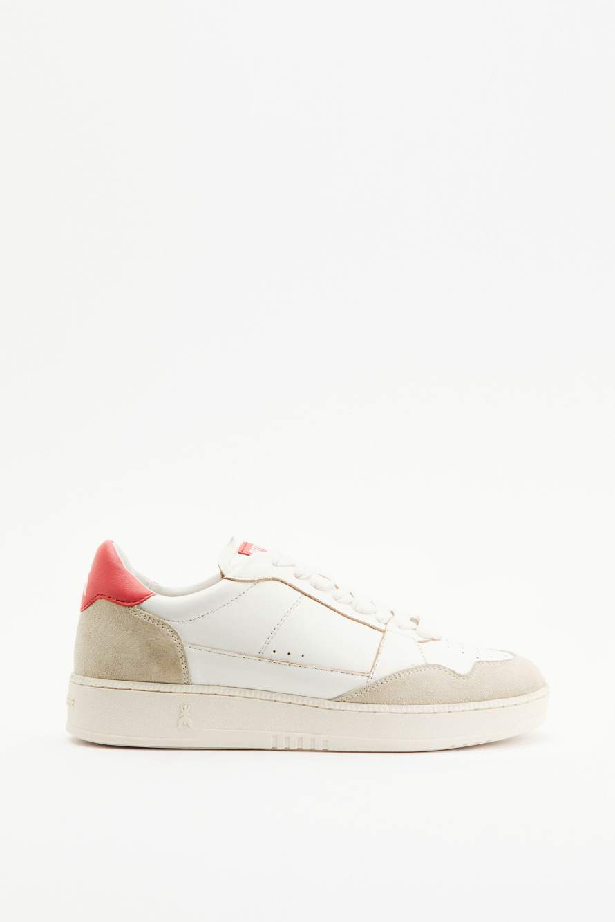 Fly '93 sneakers with suede details, White/Red, Patrizia Pepe