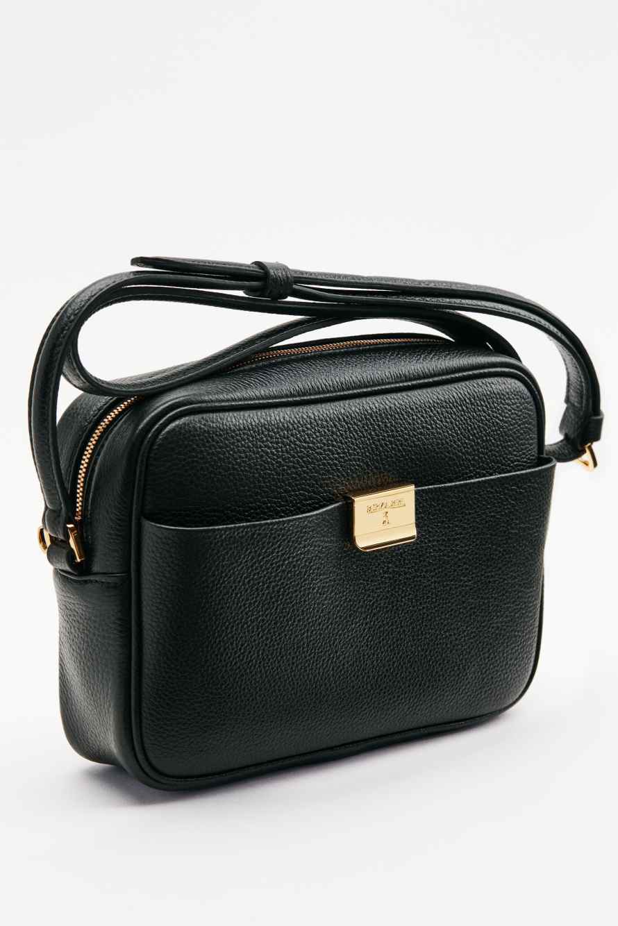All Day leather crossbody bag, Black, Patrizia Pepe