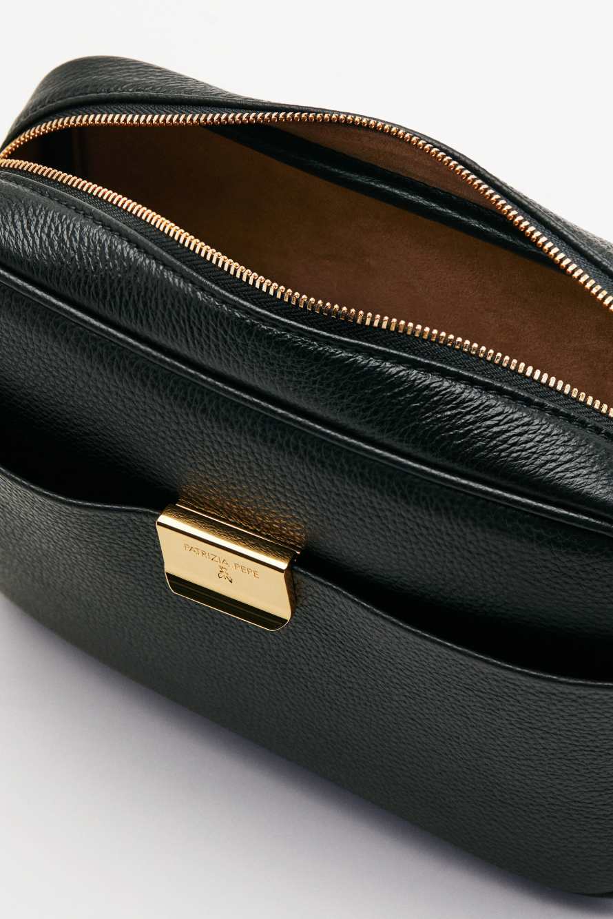 All Day leather crossbody bag, Black, Patrizia Pepe