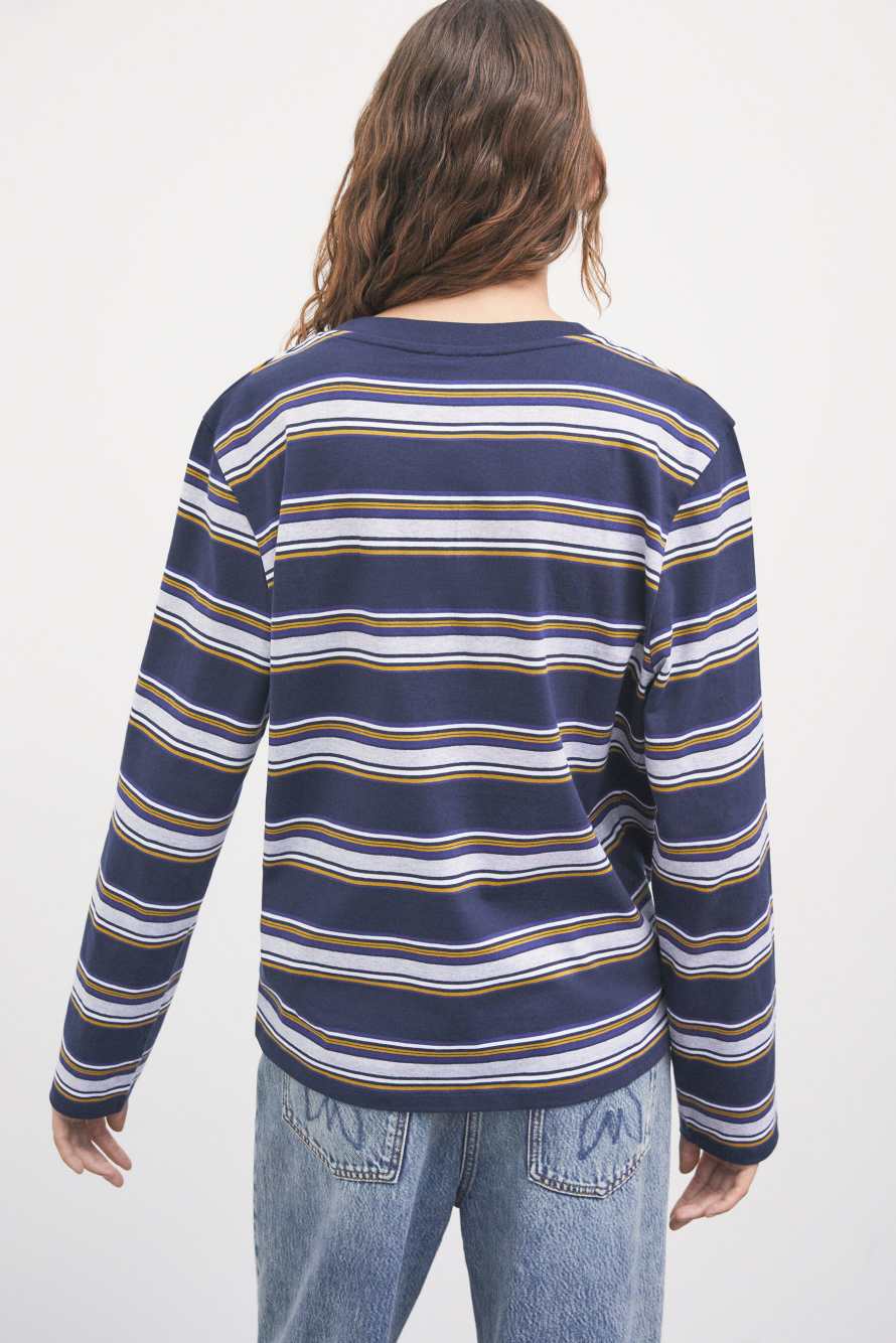 Striped cotton long-sleeve top, Stripes, Patrizia Pepe