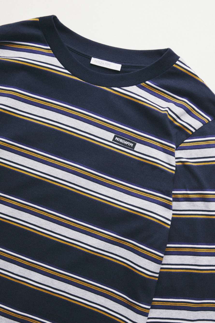 Striped cotton long-sleeve top, Stripes, Patrizia Pepe