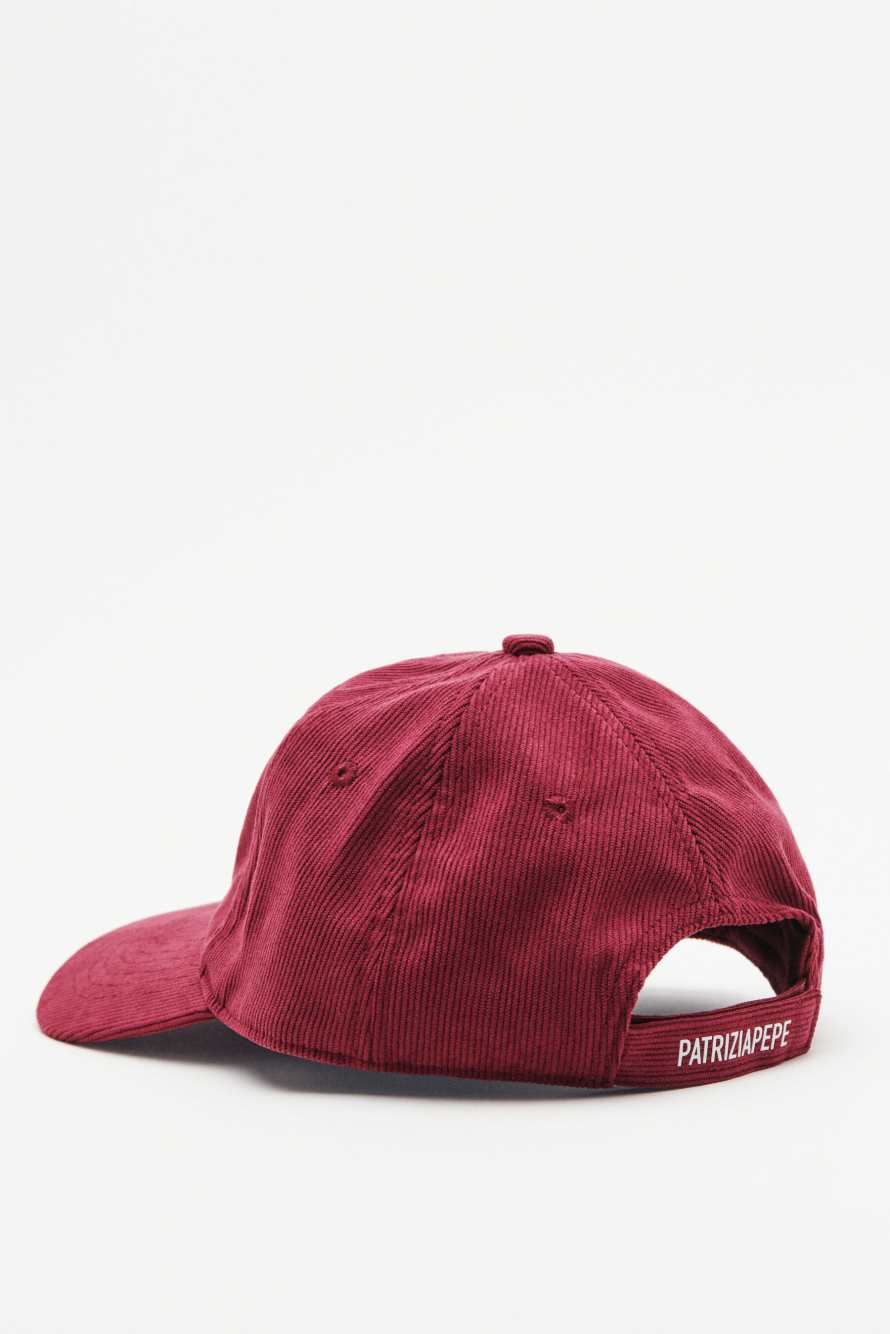 Velvet baseball cap, Red, Patrizia Pepe