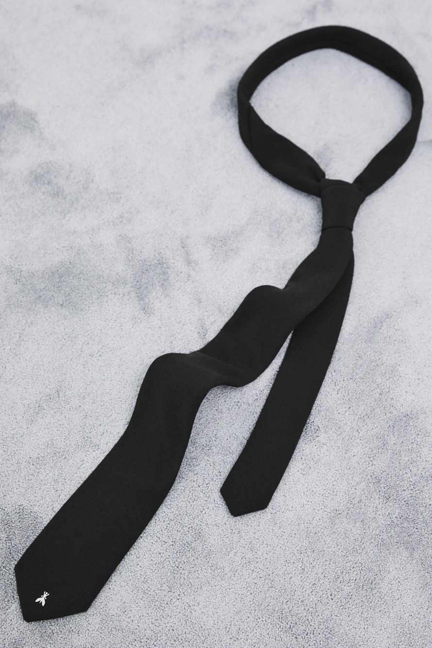 Cr&ecirc;pe tie, Black, Patrizia Pepe
