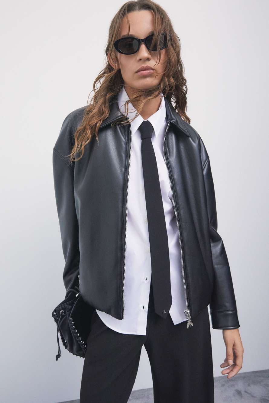 Cr&ecirc;pe tie, Black, Patrizia Pepe