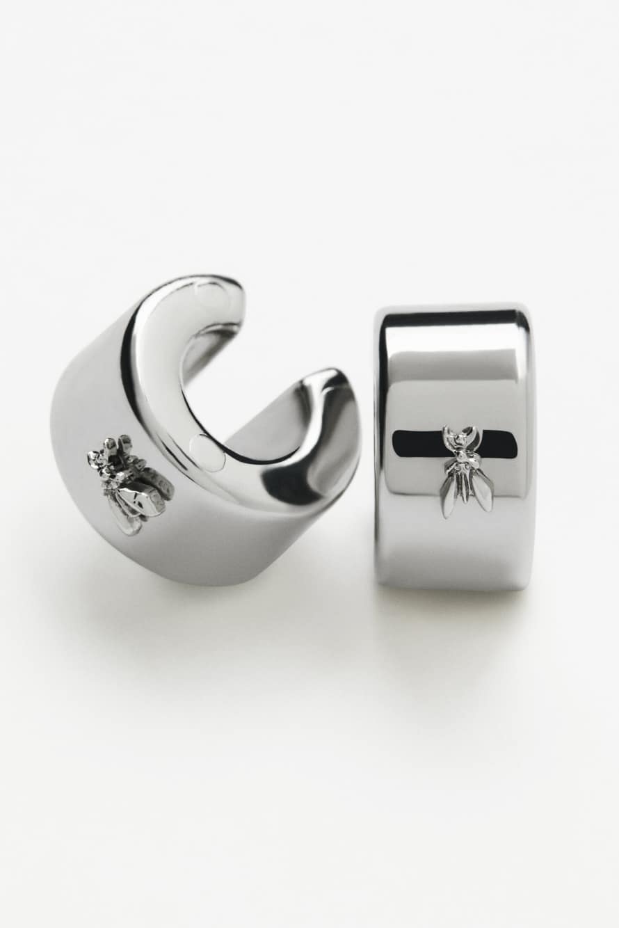 Bold Circle earcuffs, Silver, Patrizia Pepe