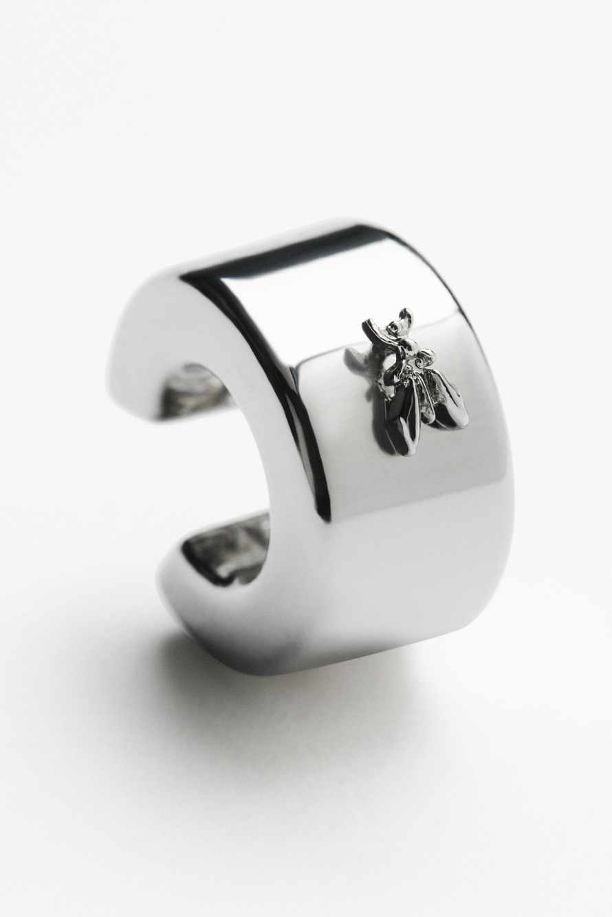 Bold Circle earcuffs, Silver, Patrizia Pepe
