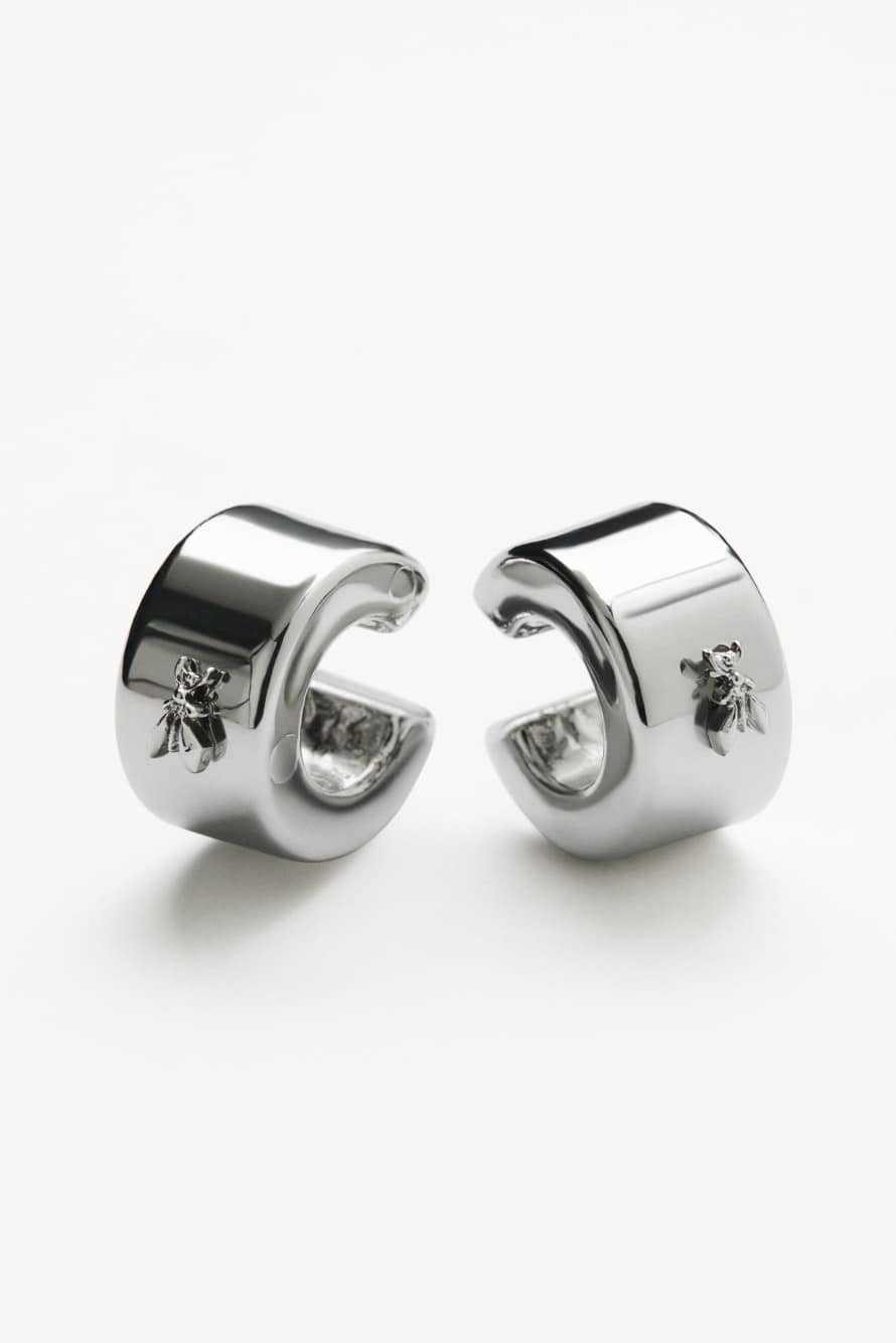 Bold Circle earcuffs, Silver, Patrizia Pepe