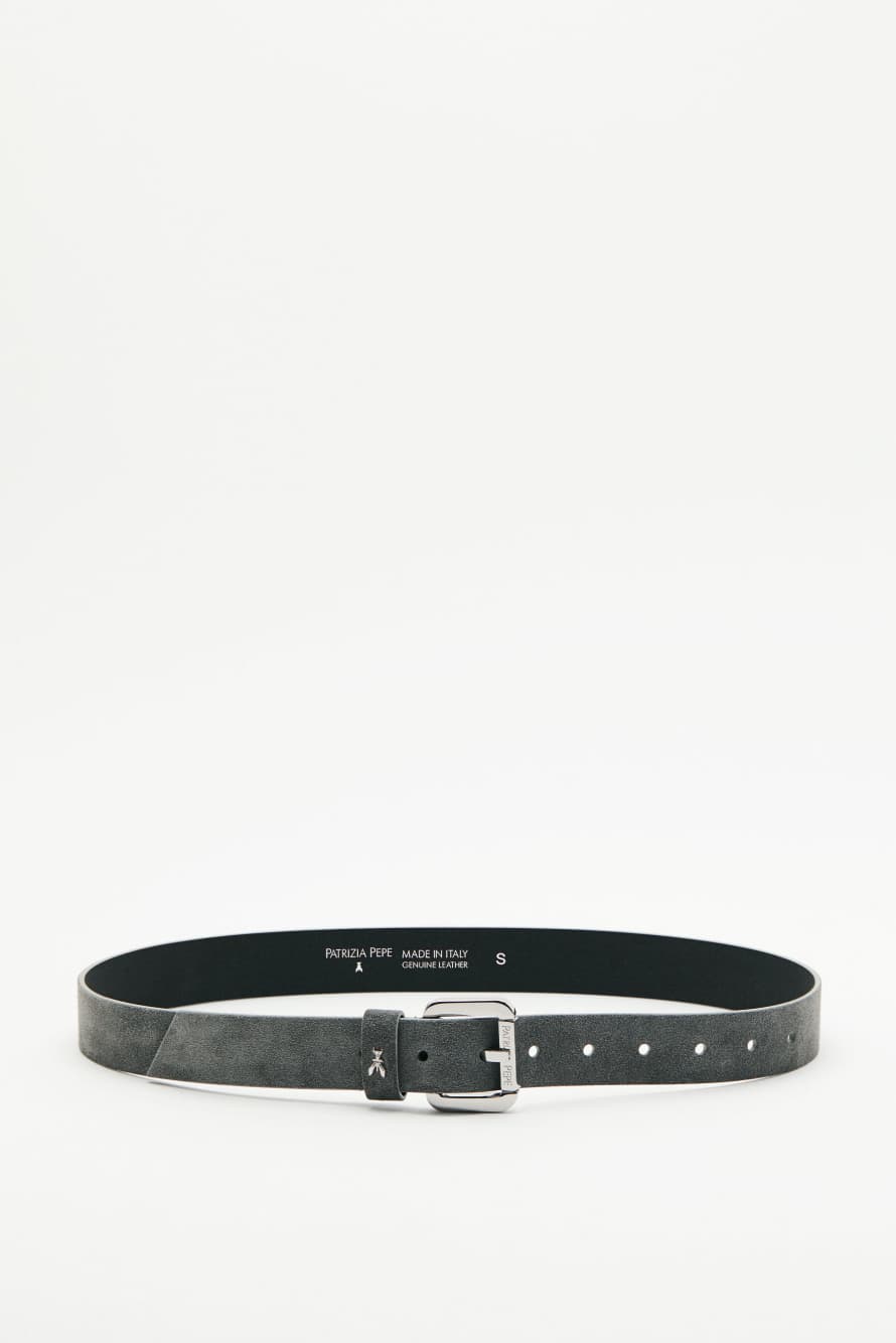 Suede belt, Grey, Patrizia Pepe