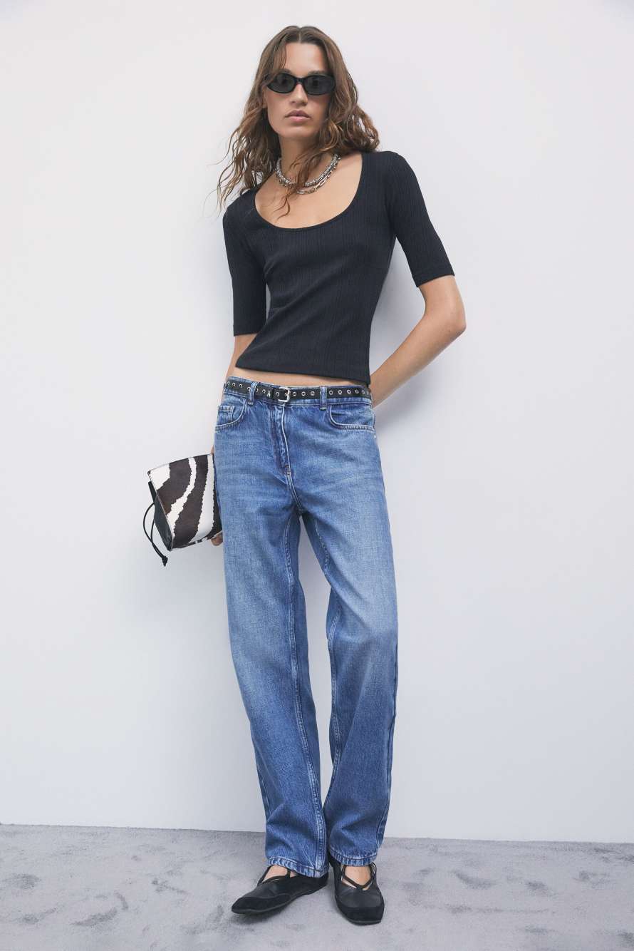 Low-rise straight-leg jeans, Blue, Patrizia Pepe