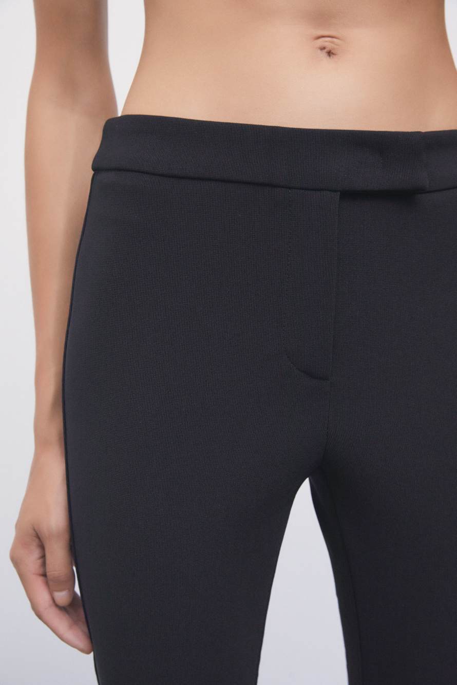 Capri trousers in stretch viscose blend, Black, Patrizia Pepe