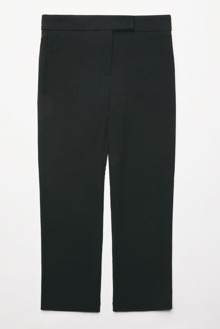 Capri trousers in stretch viscose blend, Black, Patrizia Pepe