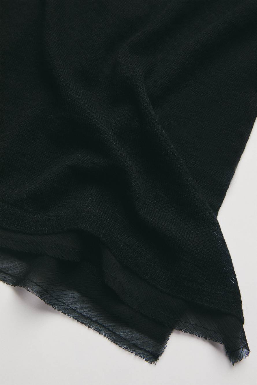 Wool-blend sweater with sheer details, Black, Patrizia Pepe