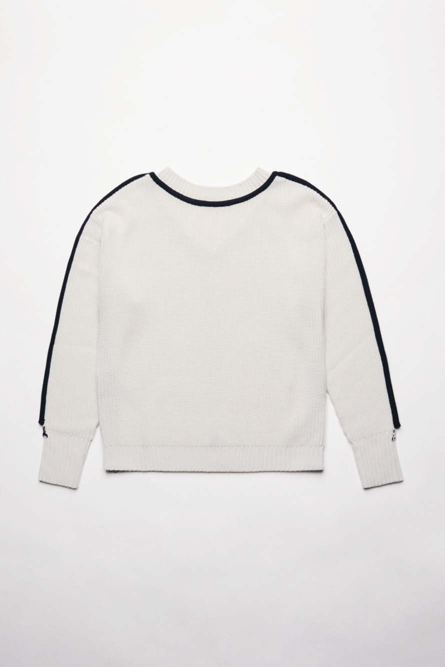 Fluid wool-blend jumper, Beige, Patrizia Pepe