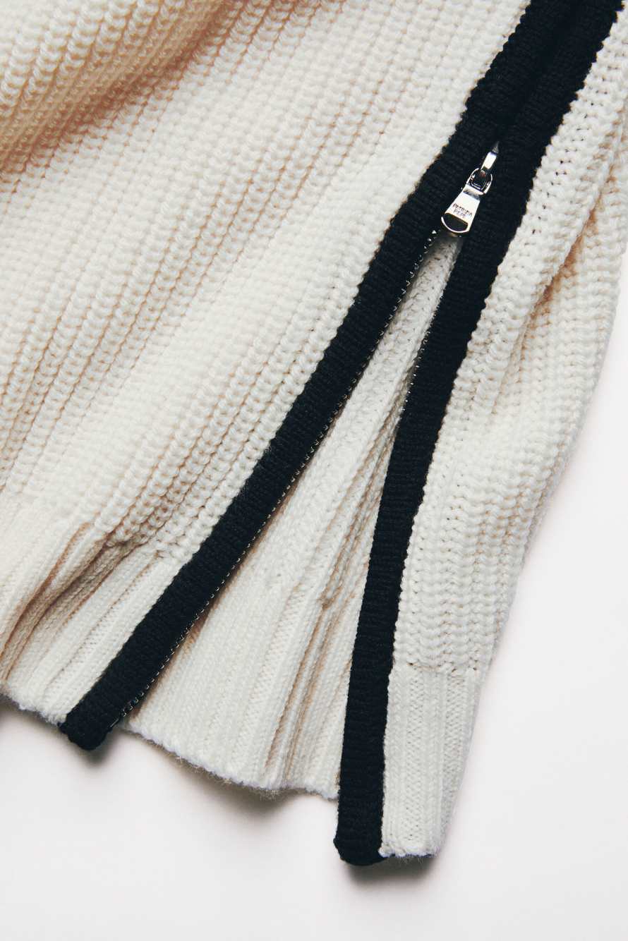 Fluid wool-blend jumper, Beige, Patrizia Pepe
