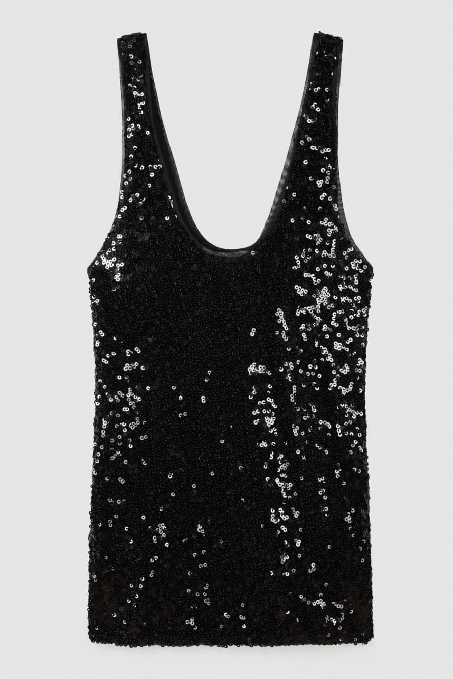Sequin mini dress, Black, Patrizia Pepe